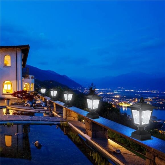 Solar Post Lights Solar Lamp Post Cap Lights Fence Post Solar Lights Outside - Picture 10 of 16